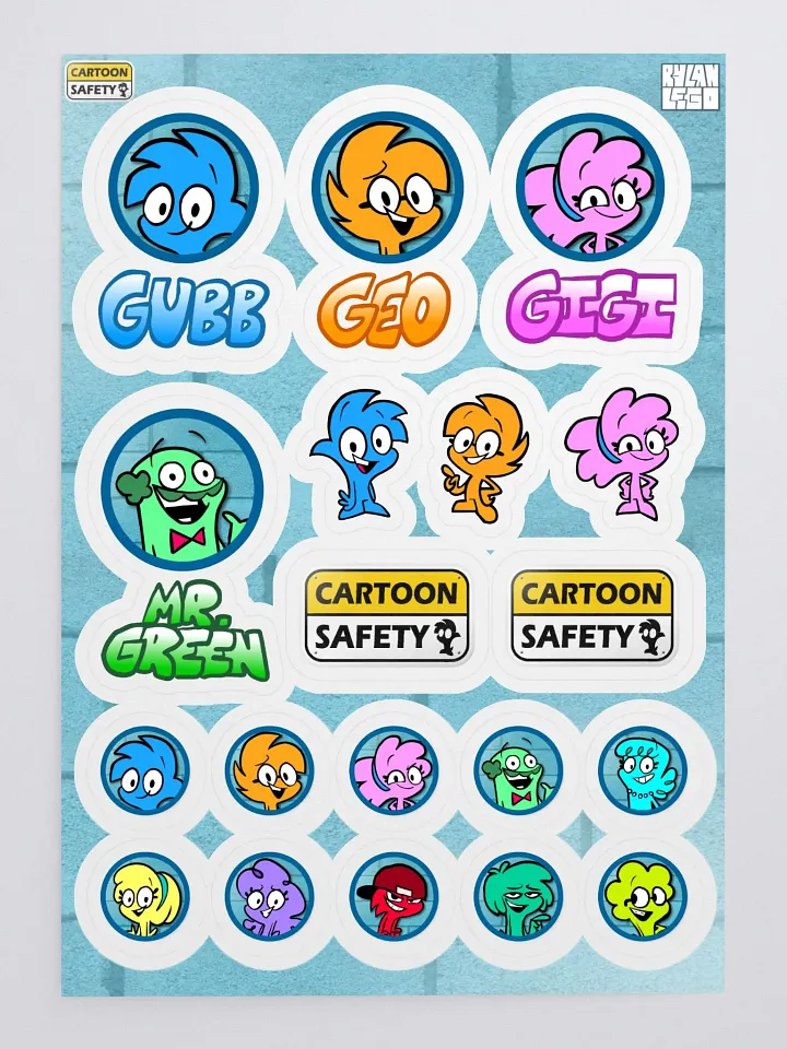 Cartoon Safety Sticker Sheet product image (2)