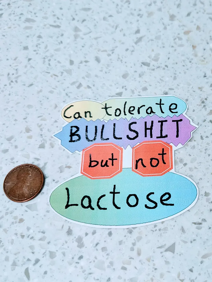Lactose Tolerance - Gloss Pixel Art Sticker product image (1)