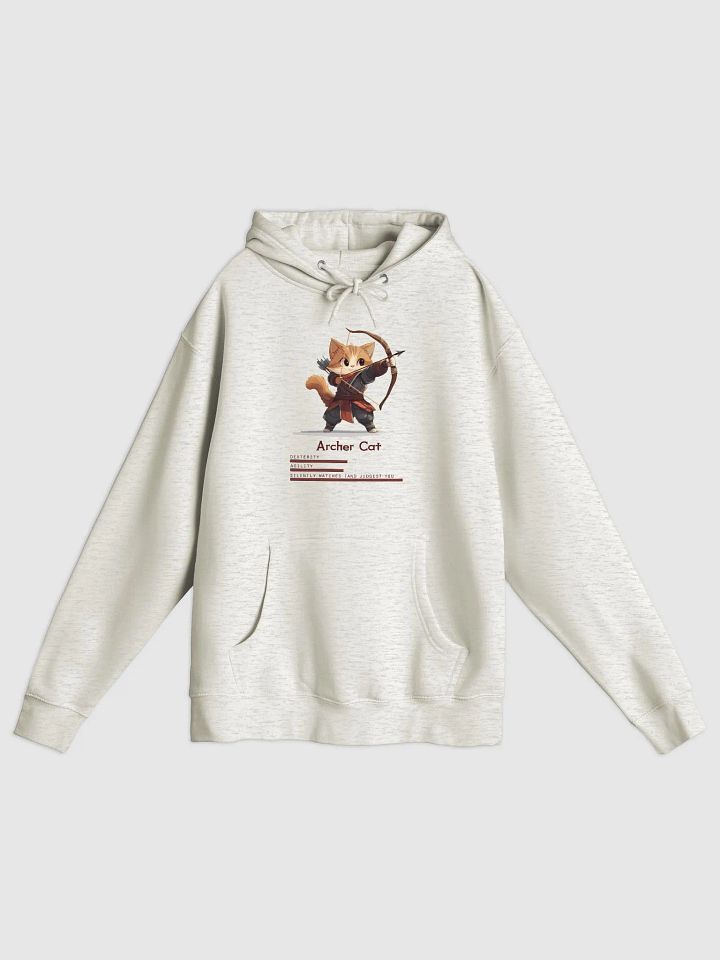 RPG Archer Cat unisex medium-heavy fleece lined hoodie for gamers and cat lovers product image (2)