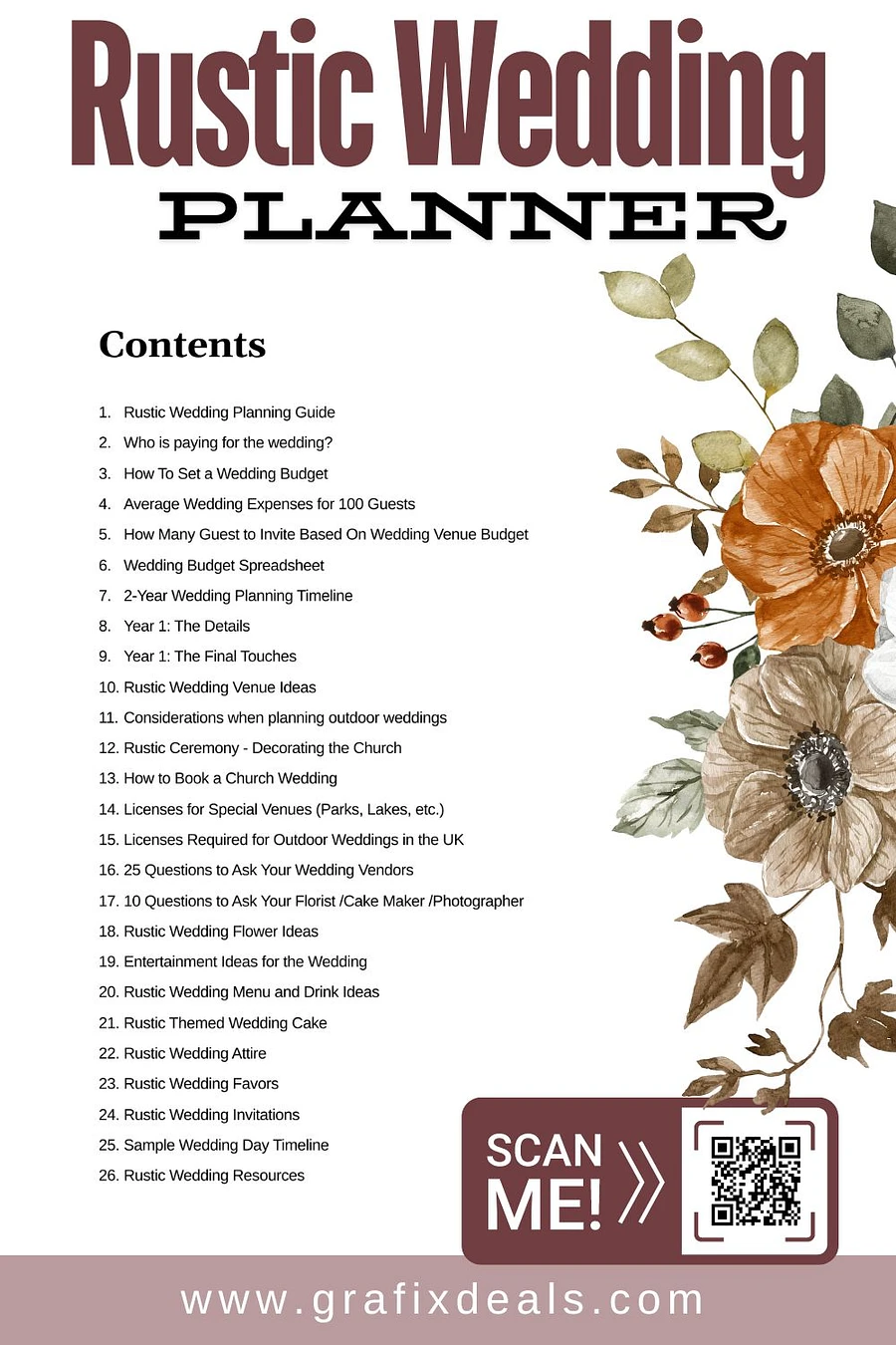 Ultimate Rustic Wedding Planning Guide: Instant Downloadable Checklist product image (3)