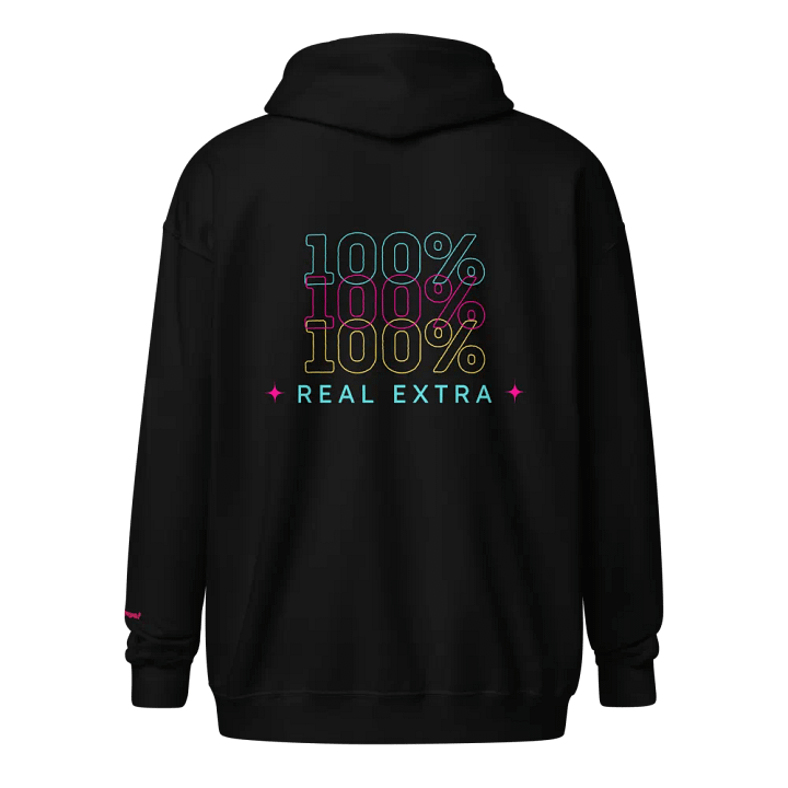 F2BR Collection: "100% Real Extra" Zip Hoodie product image (2)