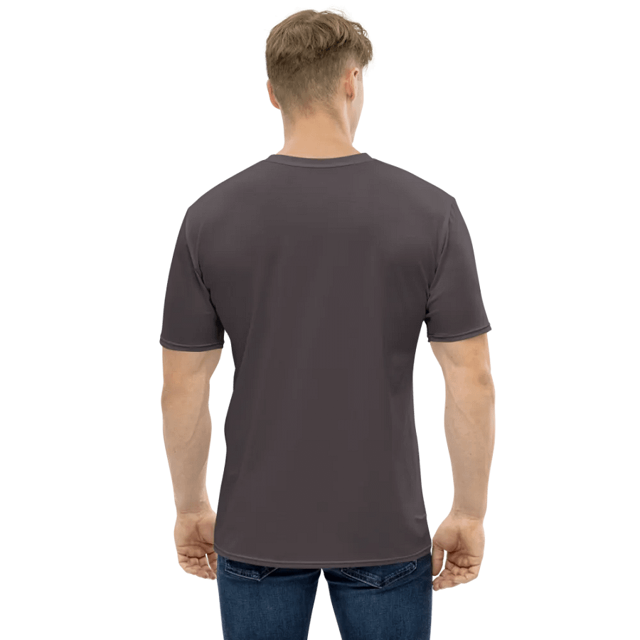 Plain Dark Brown True Summer Men's Crewneck Polyester Heavyweight Premium T-Shirt by Treasure Pie product image (3)