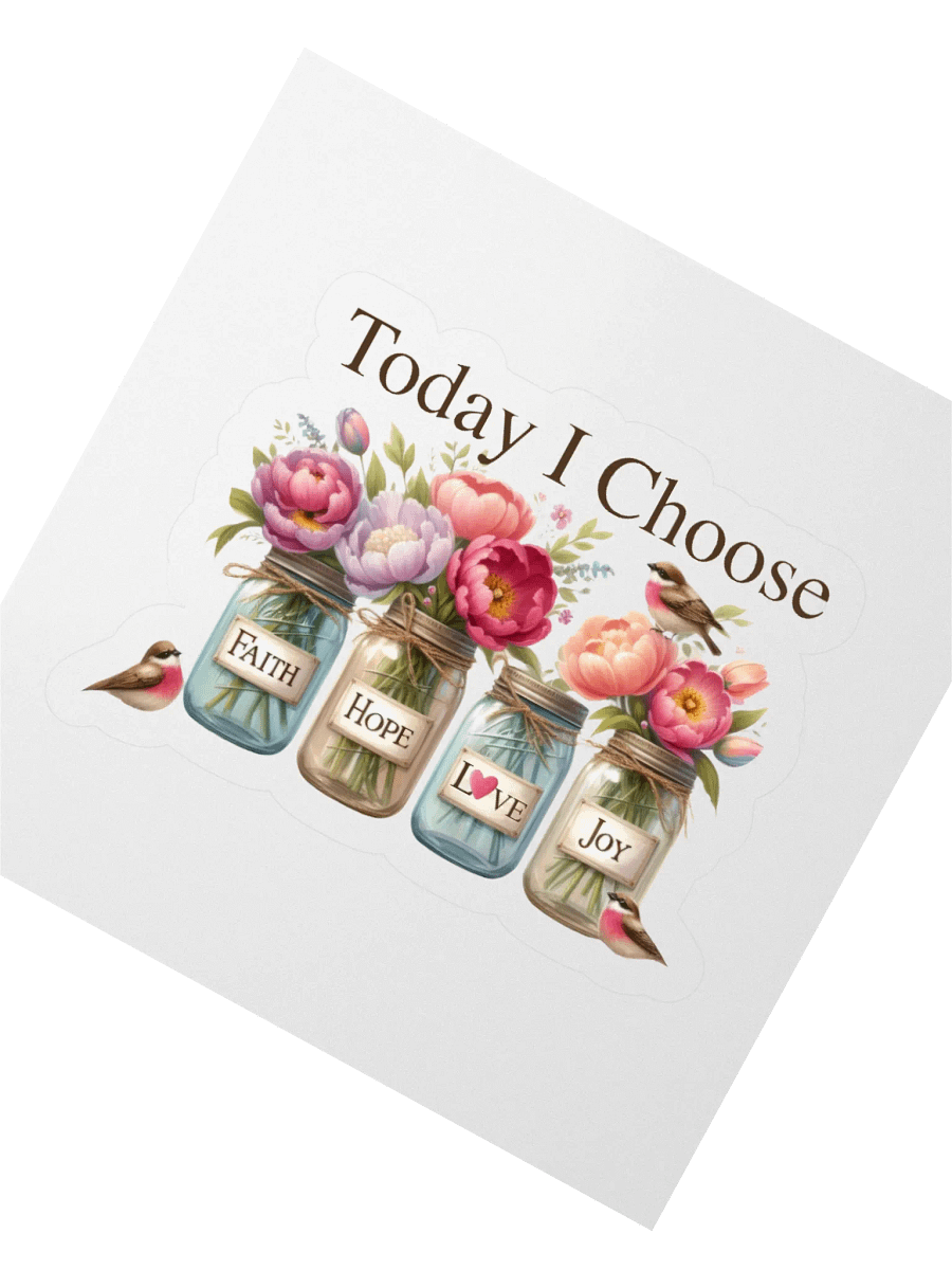 Today I Choose Kiss Cut Stickers. product image (2)