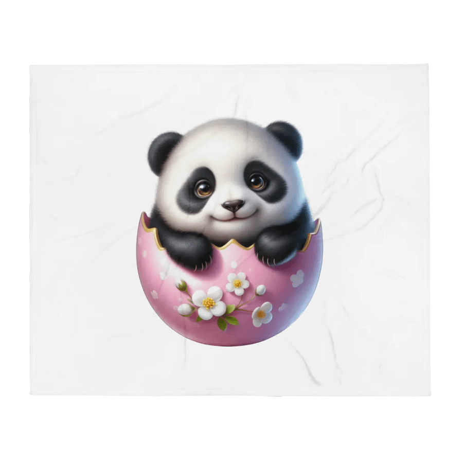 Panda Easter Egg - Throw Blanket product image (1)