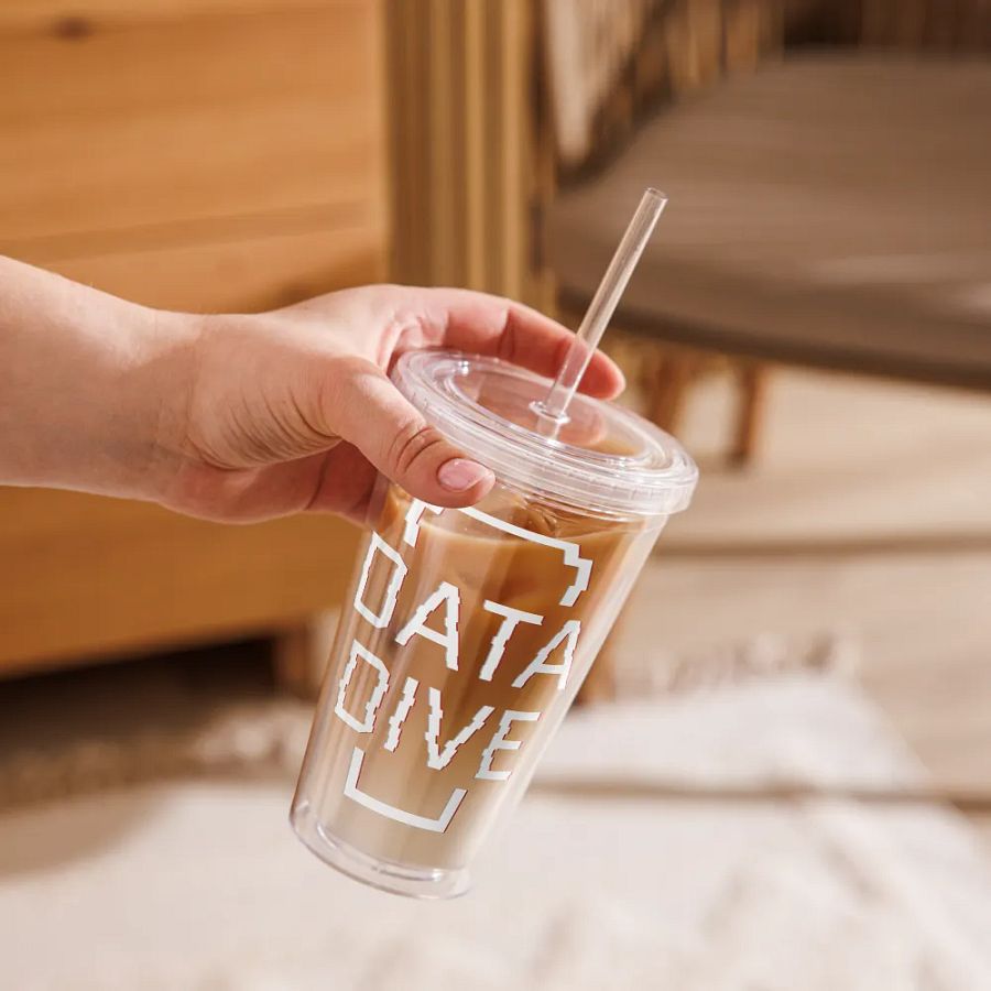 Data Dive Double Wall Acrylic Plastic Tumbler (16oz) product image (5)