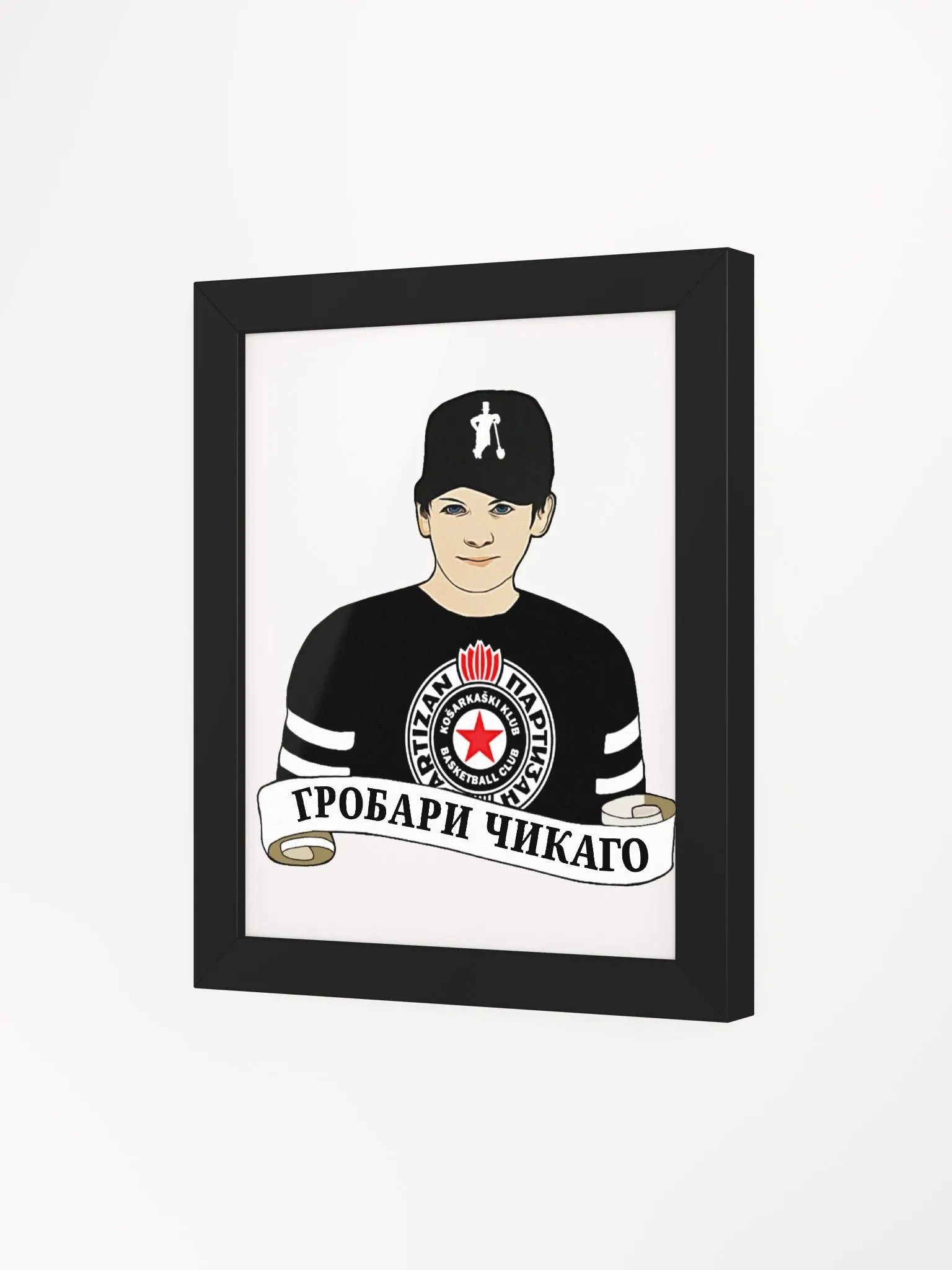 Grobari Čikago KK Partizan Framed High-Quality Matte Poster product image (3)