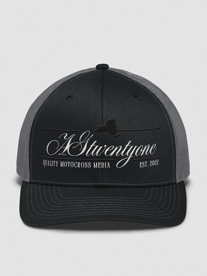 AG21 Script Trucker Hat (White/Black) product image (5)