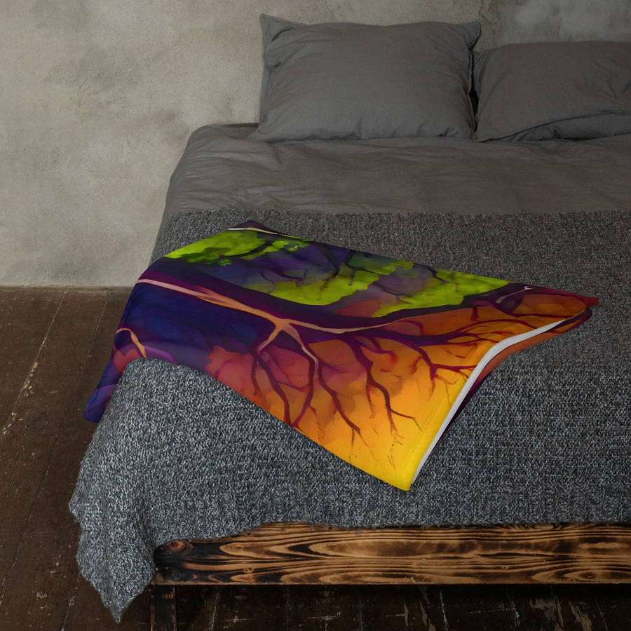 Enchanted Forest Nature River Trees Mountain Autumn Throw Blanket product image (5)