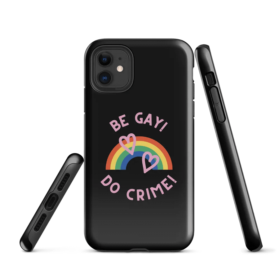 Rainbow Rebellion iPhone® Tough Case - Black product image (1)