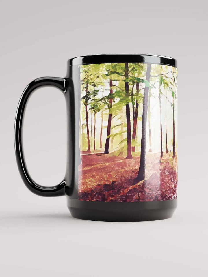 Abstract Graphic | Black Coffee Mug | Daybreak Treescape product image (1)