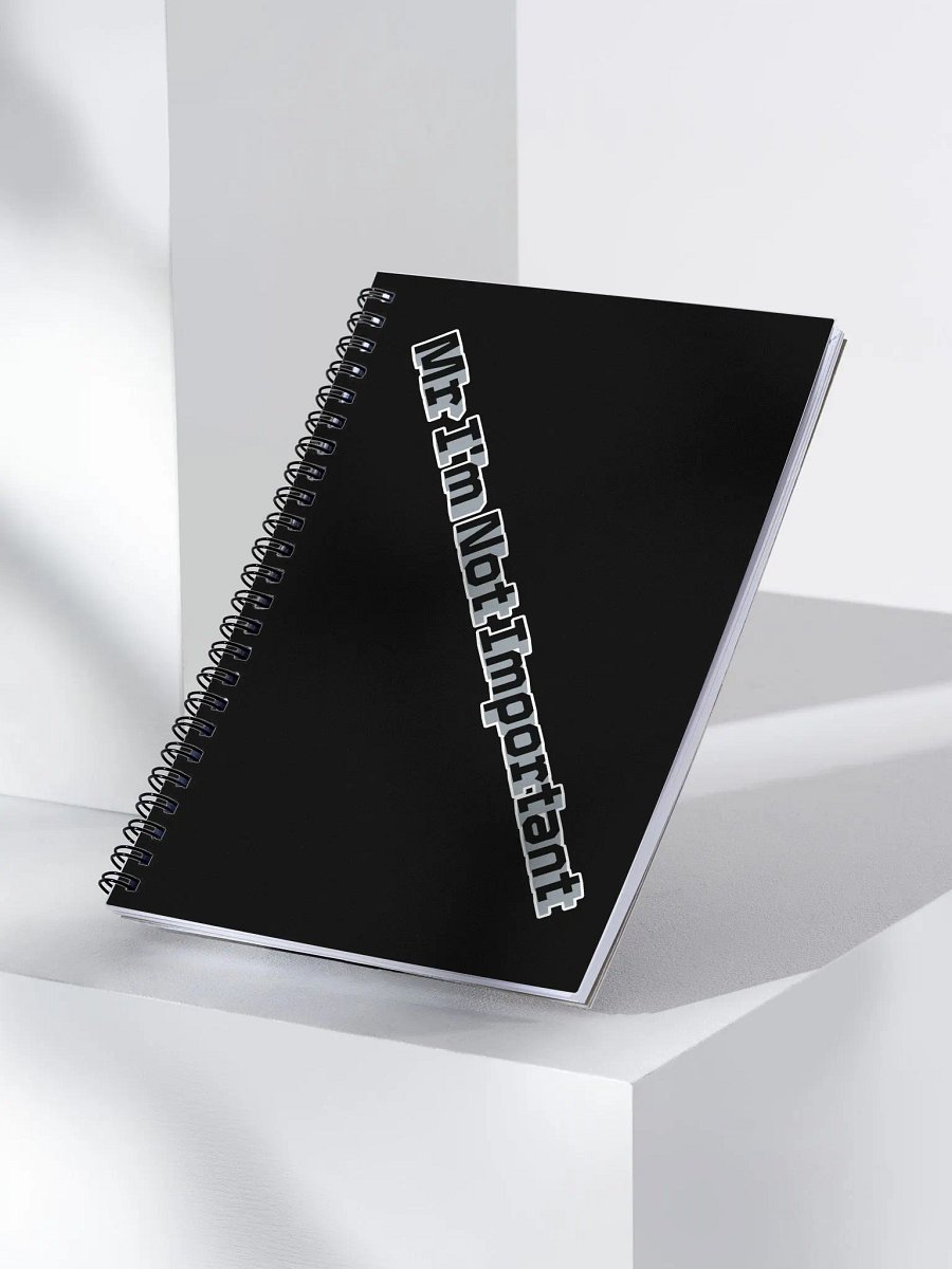 Spiral Notebook - Black - Mr I'm Not Important product image (3)