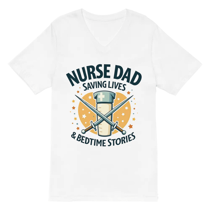 Nurse, Dad, Saving Lives, & bedtime stories T-shirt product image (2)