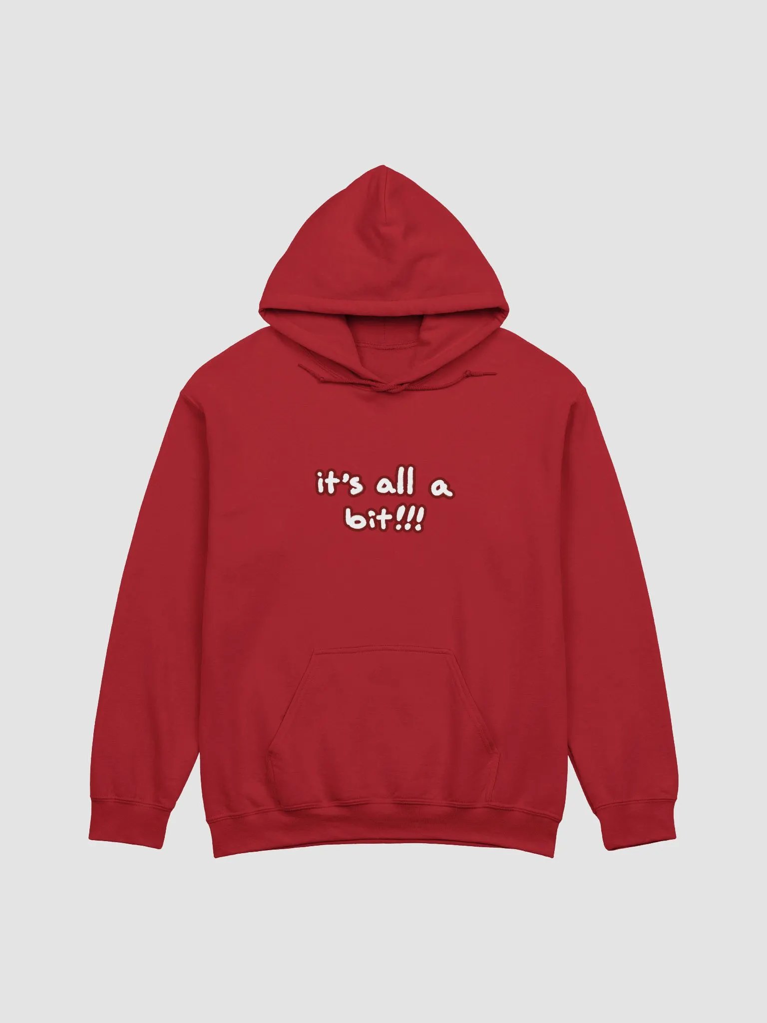 “It’s all a bit!!!” (lined design, #6D1616) classic hoodie product image (62)