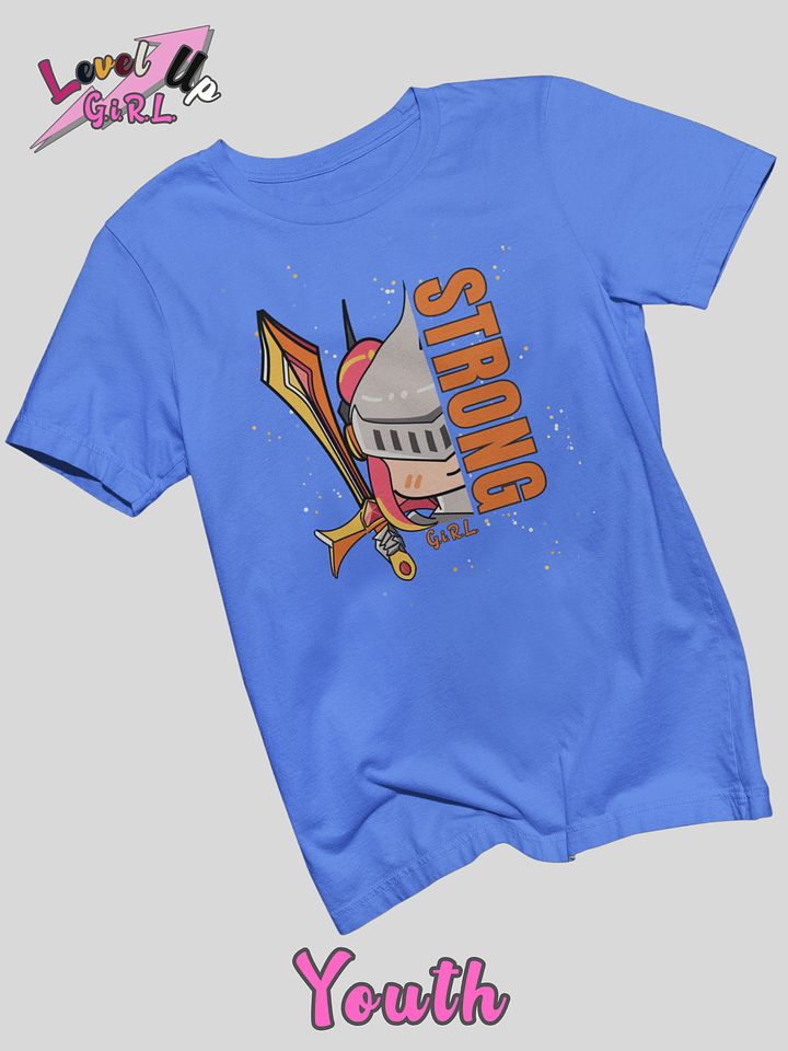 Gamer girl shirt - Strong from Level Up series by G.i.R.L. youth product image (1)