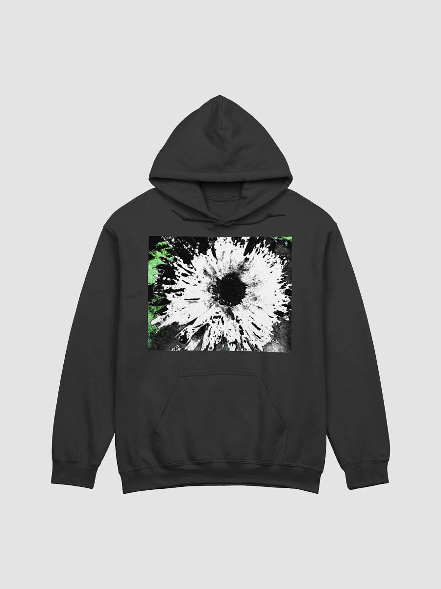 Abstract Distressed Daisy on a Green and Black Distressed Background Women's Classic Hoodie product image (1)