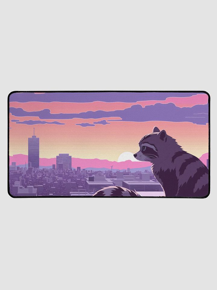 Raccoon Sunset Desktop Mat product image (1)