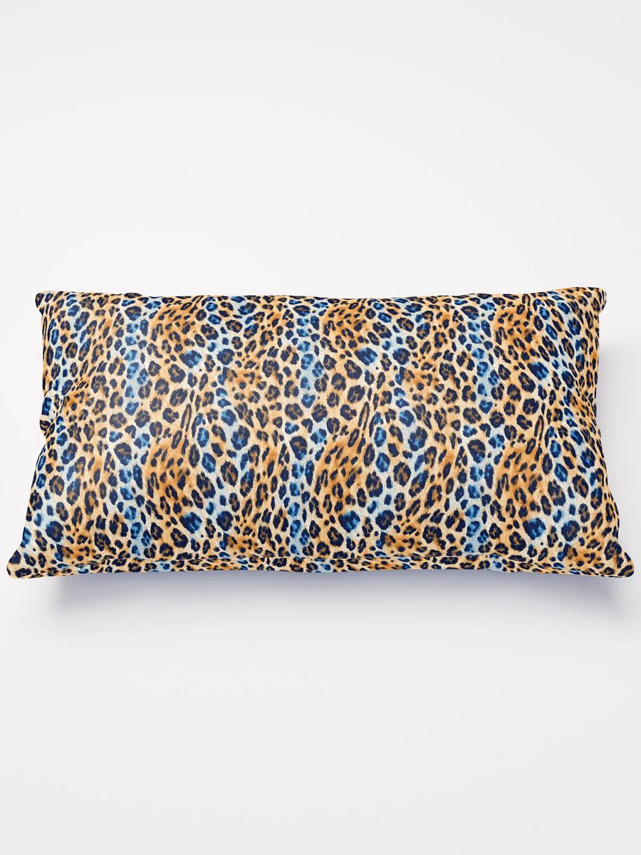 Blue Brown Leopard Pillow product image (1)