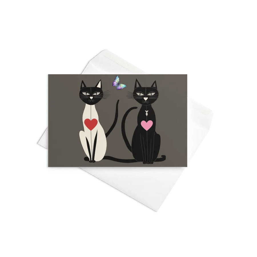 Black & White Butterfly Love Cats product image (11)