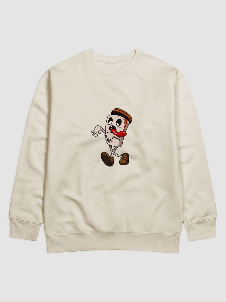 Surprised Coffee Cup Cartoon Premium Sweatshirt product image (1)