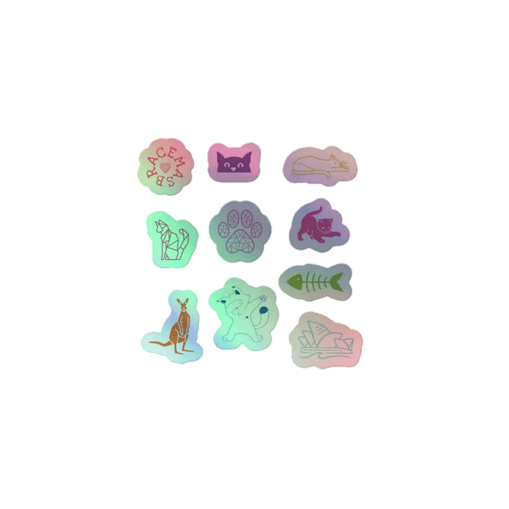 Vibrant Bracemas Holographic Sticker Sheet product image (1)