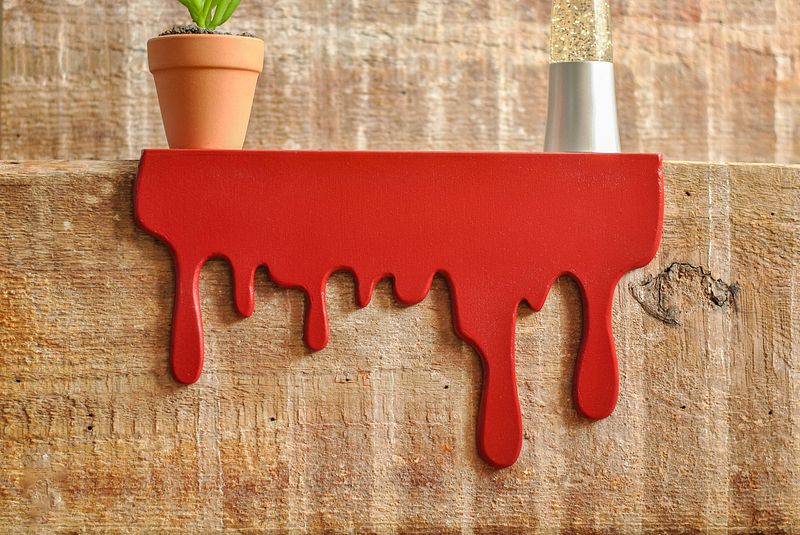 Blood Drip Shelf Sitter for Bookshelf or Mantel
