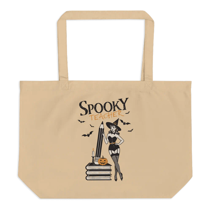 Spooky Teacher Organic Tote Bag product image (1)