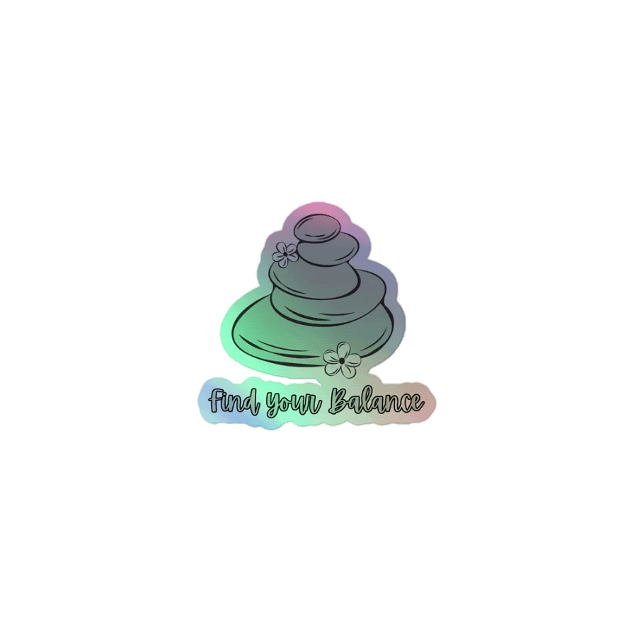 Tranquil Balance Holographic Sticker Sheet Serenity Peace product image (1)