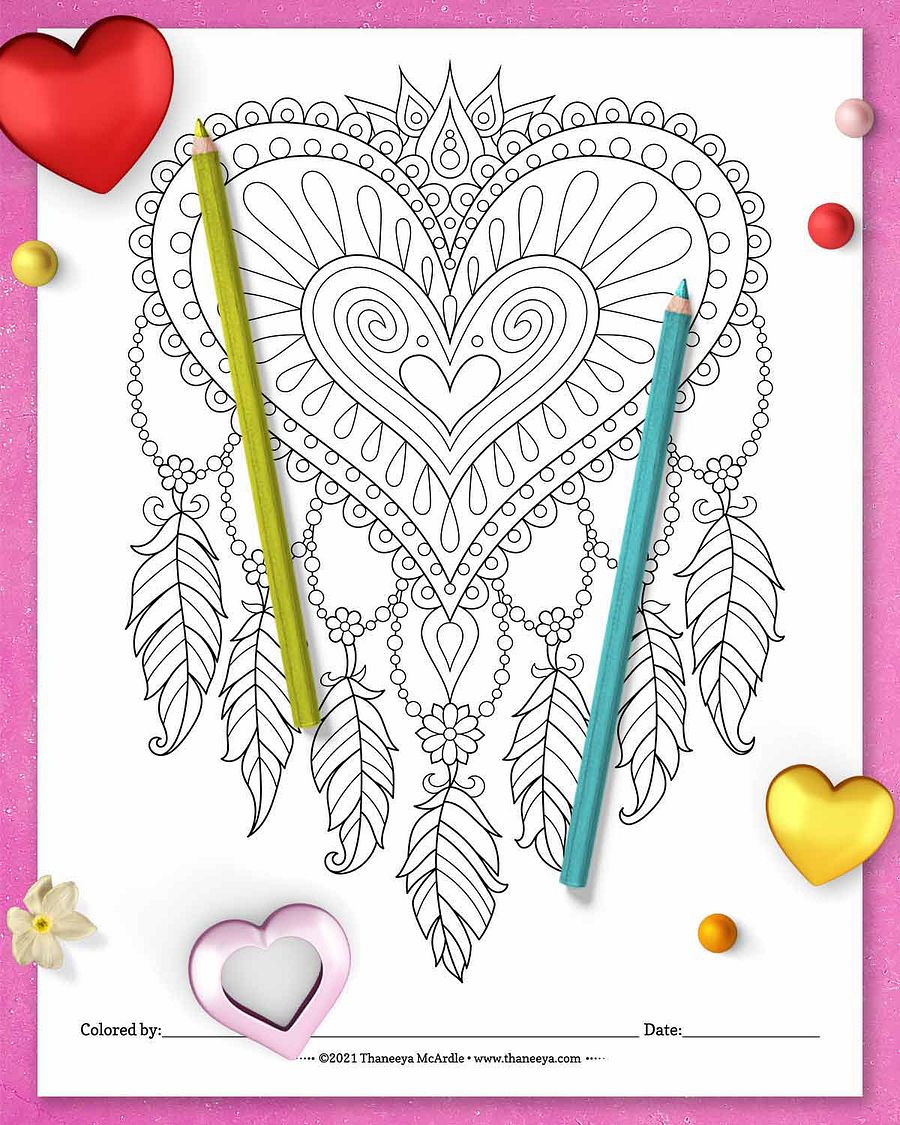Heart Coloring Pages product image (3)
