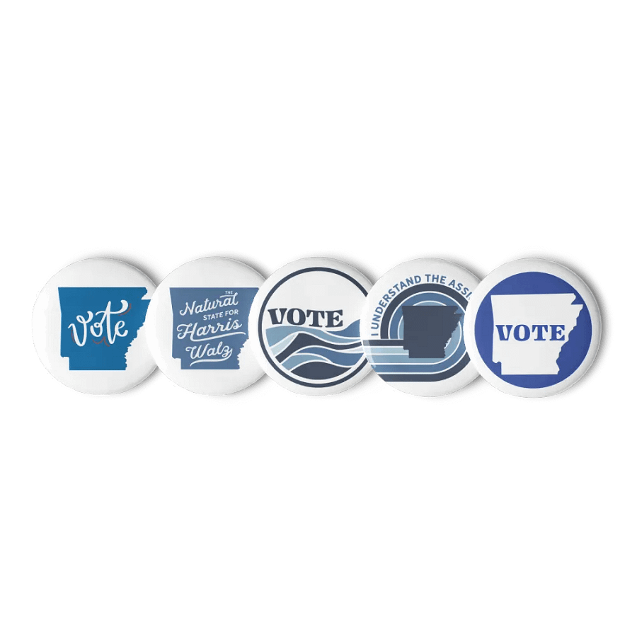 Vote BLUE Arkansas Buttons product image (1)