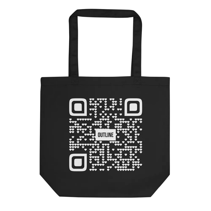 Outline Heart QR Code Eco-Friendly Tote Bag product image (1)