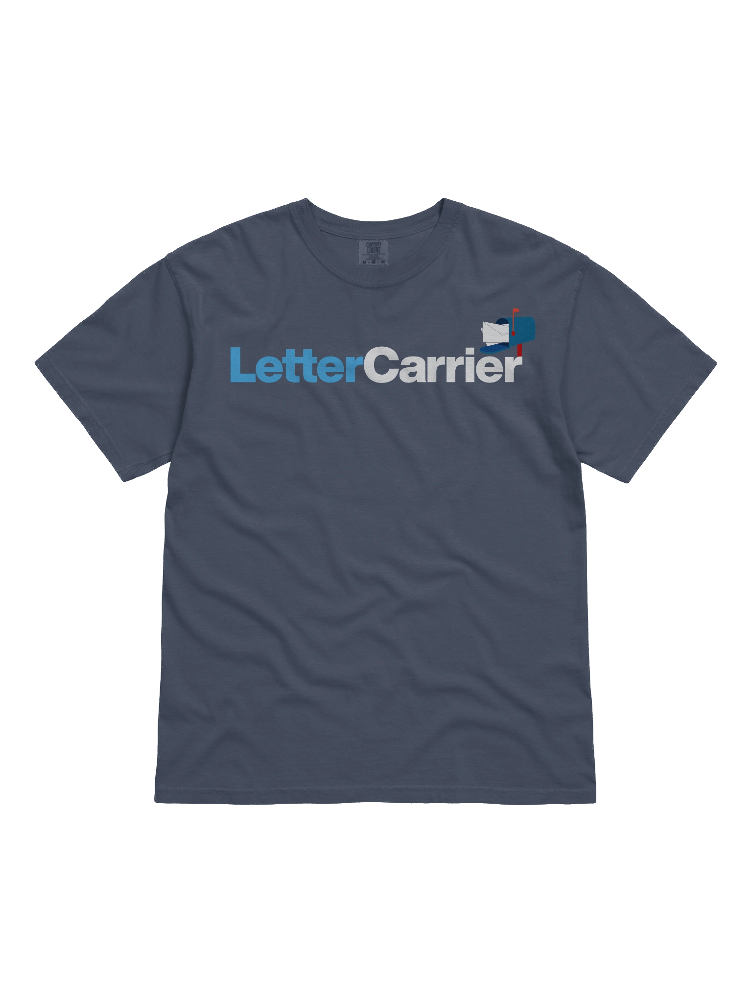 Letter Carrier Icon Comfort Tee (Brush Navy) product image (1)