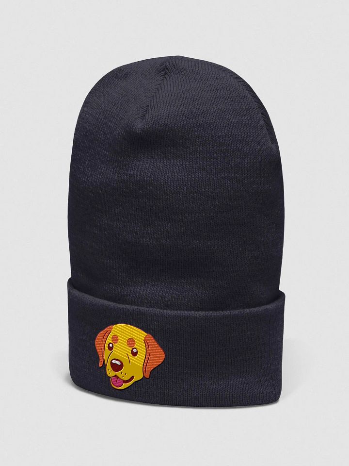 Happy Yellow Labrador Retriever Pup Cuffed Beanie product image (2)