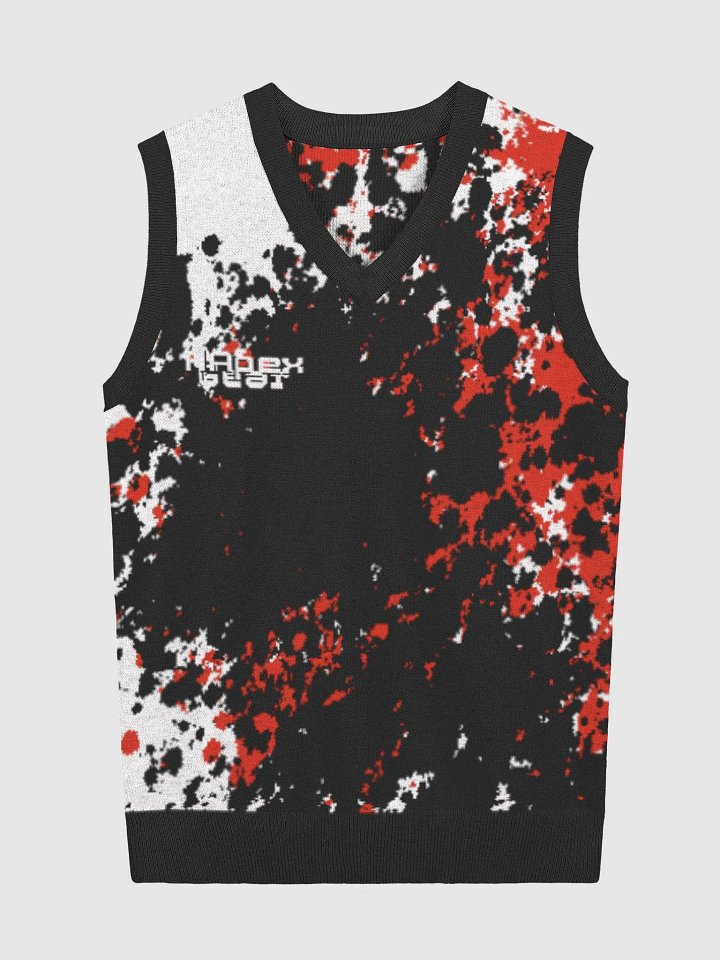 White HApex Gear Black Logo Knitted V-Neck Vest product image (1)