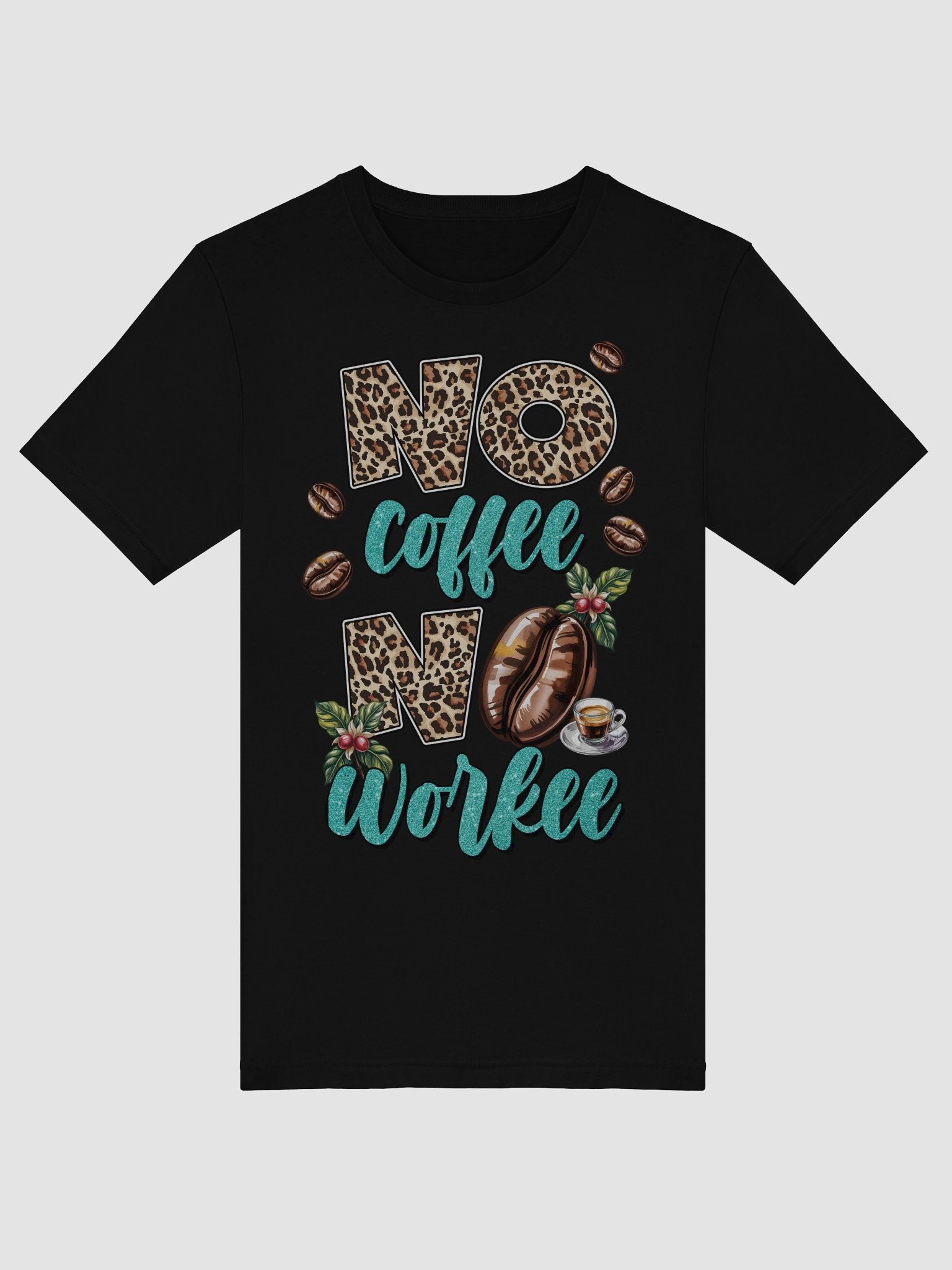 Leopard Print Coffee Lover T-Shirt product image (5)