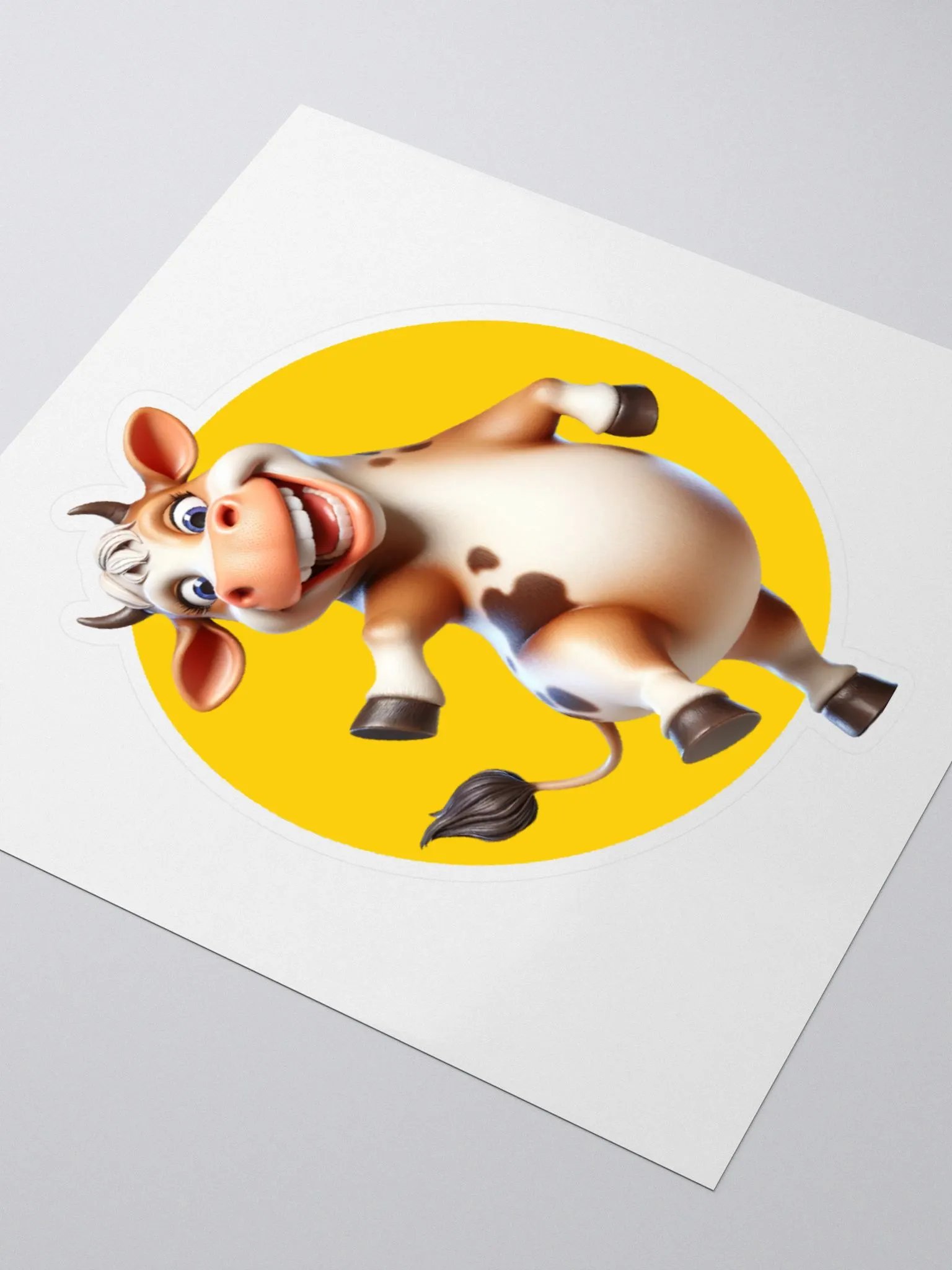Happy Dancing Cow Kiss Cut Sticker product image (3)