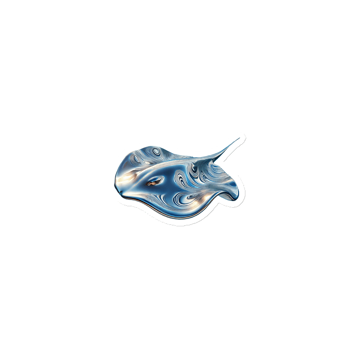 Liquid Metal Stingray Die-Cut Magnet product image (1)