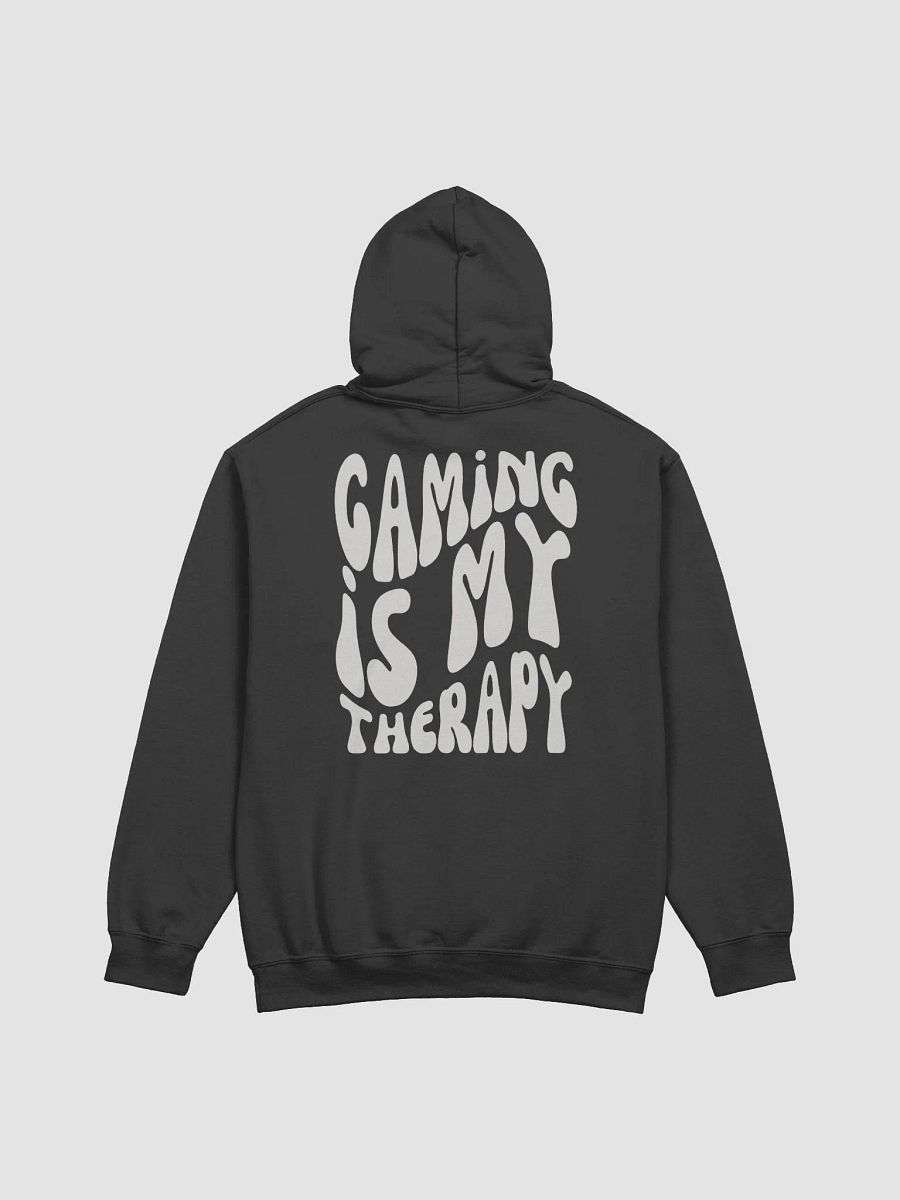 Gaming Is My Therapy with Controller Smiley Classic Hoodie (White) product image (2)