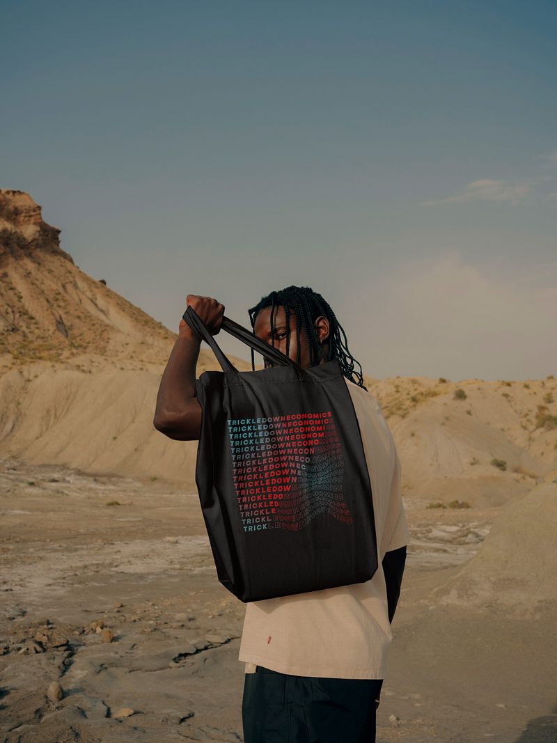 Trick Economics Tote (gradient on black)