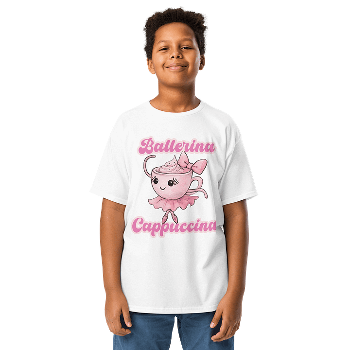 Ballerina Cappuccina – Watercolor Design Kids Tee product image (1)