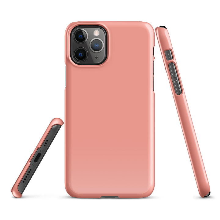 Peach Pink Solid Color iPhone® Glossy Snap Case product image (2)
