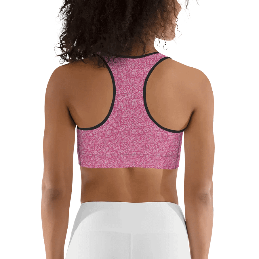Dk Pink All-Over Print Sports Bra product image (5)