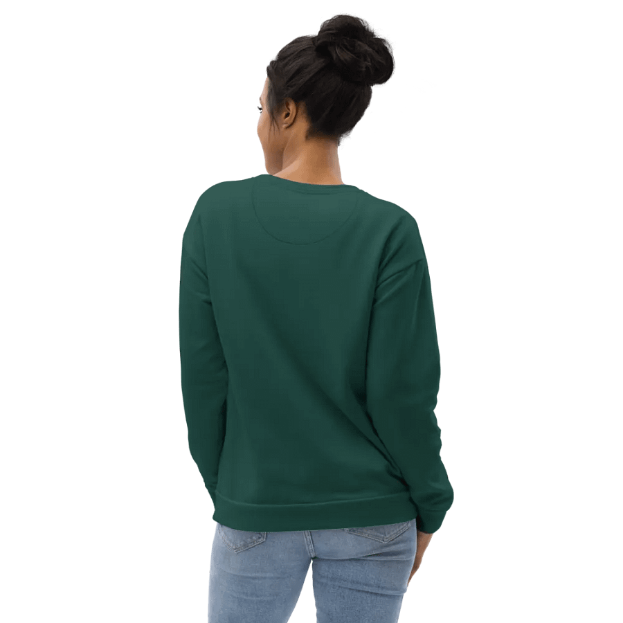 Plain Dark Green Soft Summer Unisex Recycled Polyester Heavyweight Premium Sweatshirt by Treasure Pie product image (10)