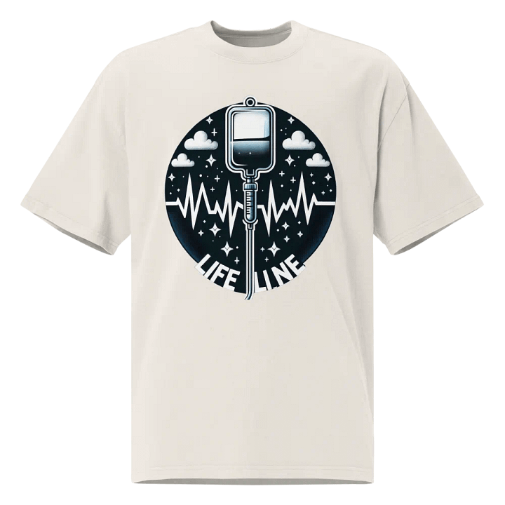 Lifeline EKG Oversized T-Shirt product image (2)