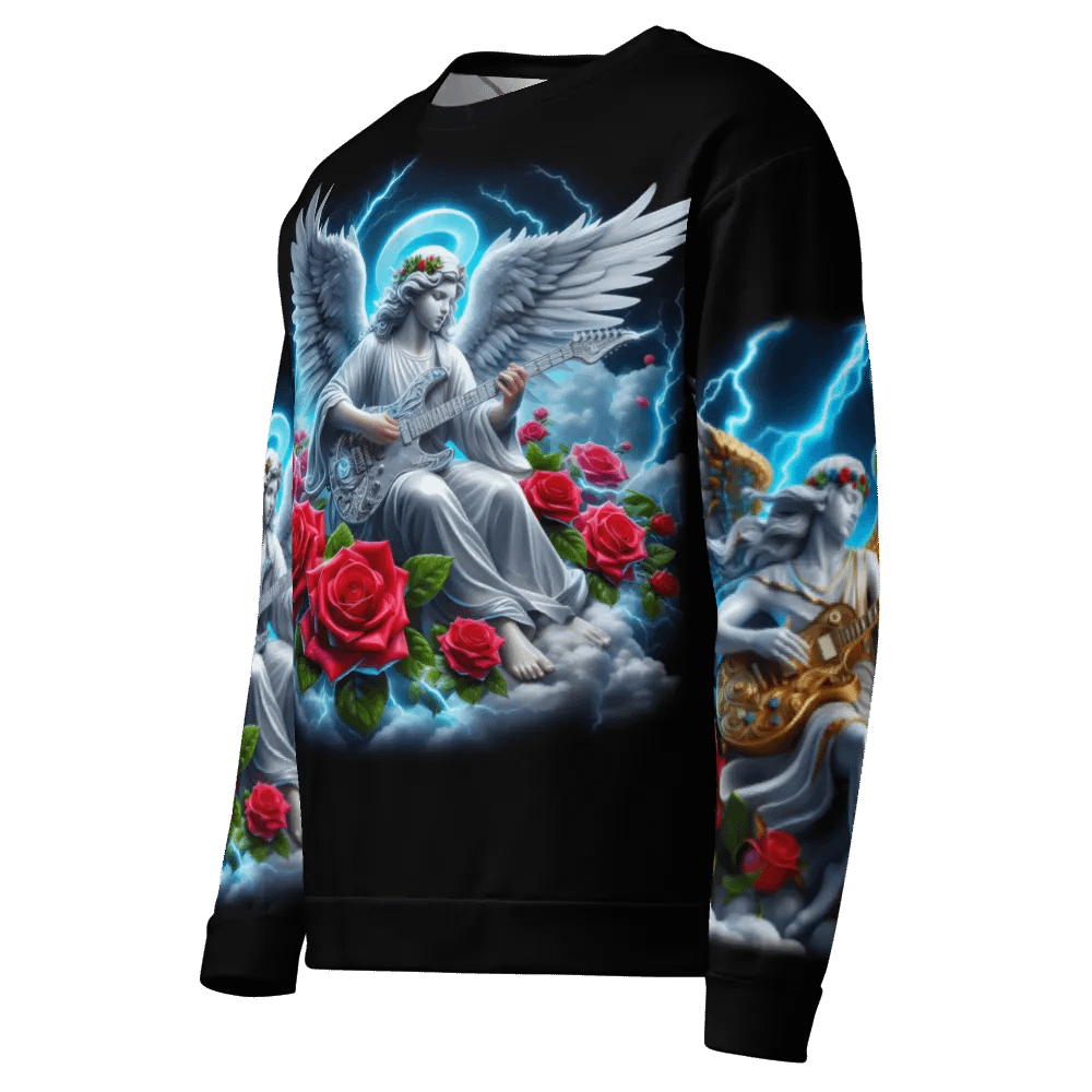 Angels making Music with a Guitar - All-Over Unisex Sweatshirt #20 product image (7)