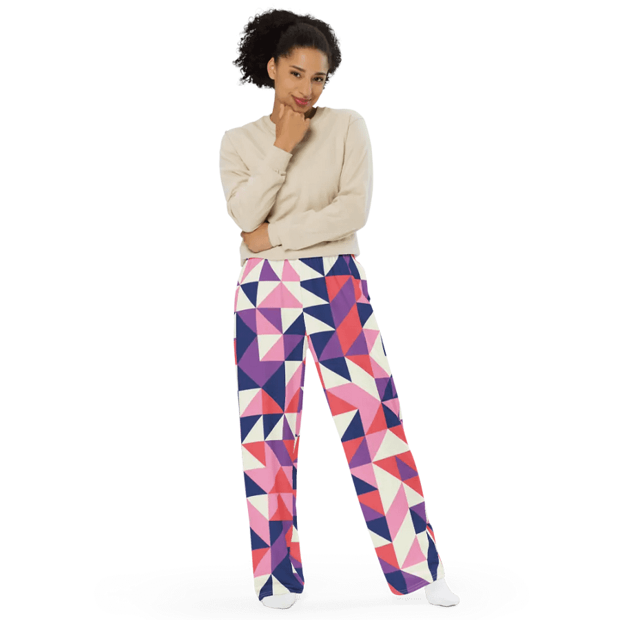 BUIII Dynamic Geometry: Amethyst Dawn Wide-Leg Pants product image (9)