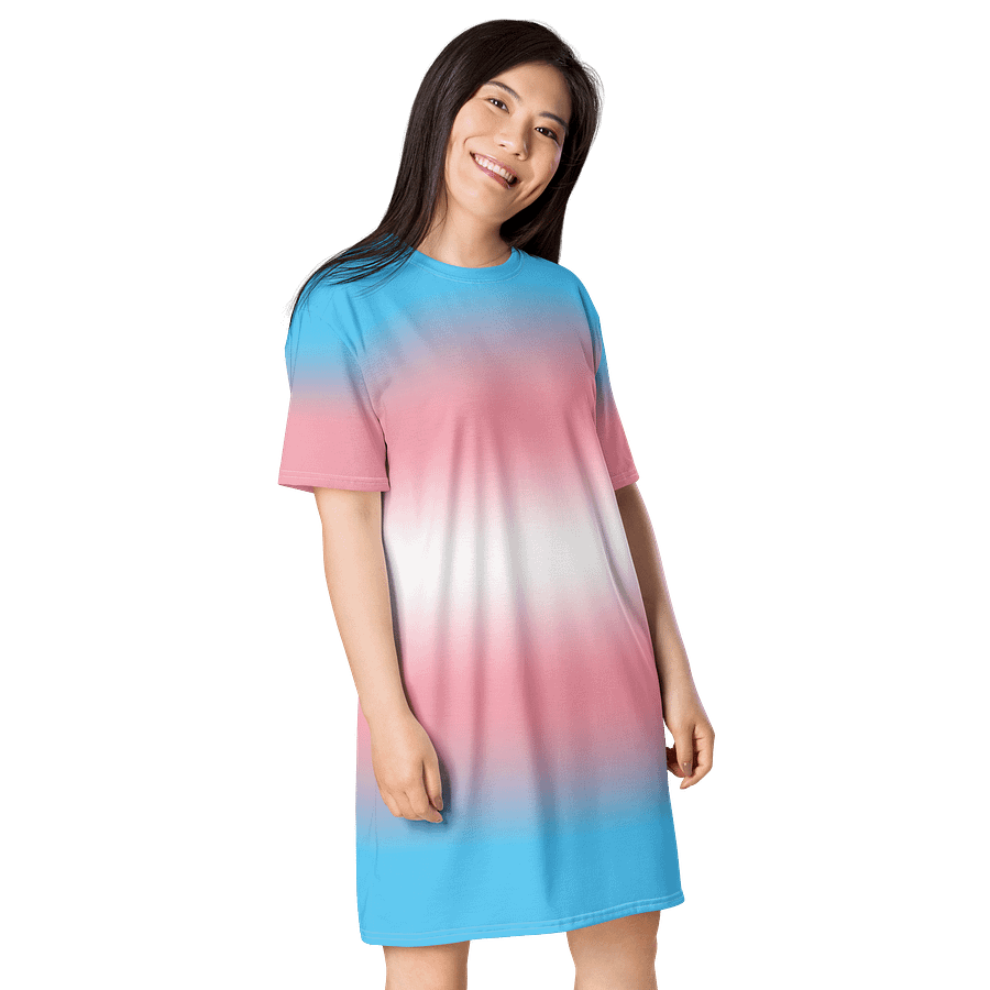Trans Pride Gradient T-shirt Dress product image (4)