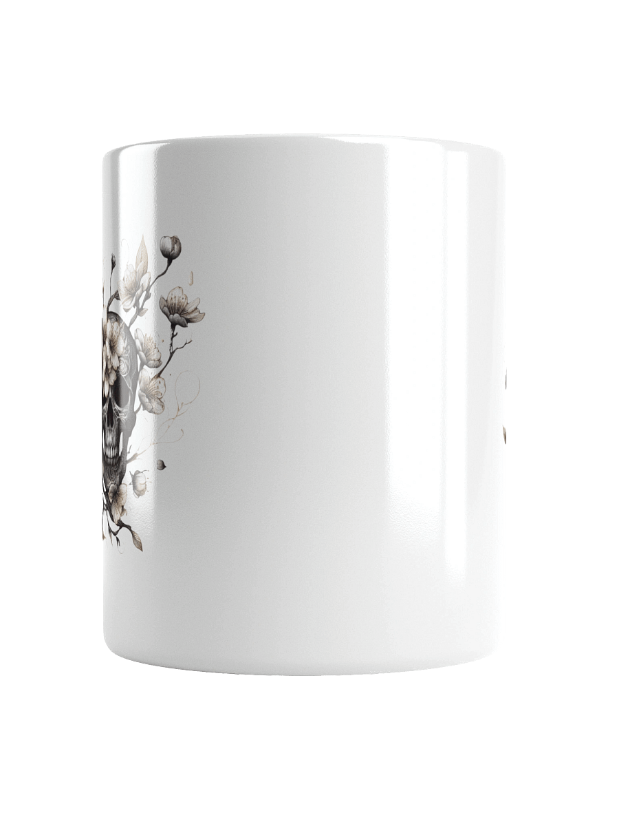 Floral Skulls White Glossy Mug product image (12)