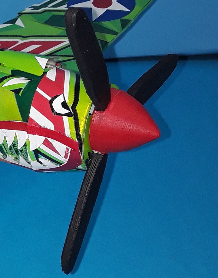 3D printed 3 bladed propeller with spinner product image (1)
