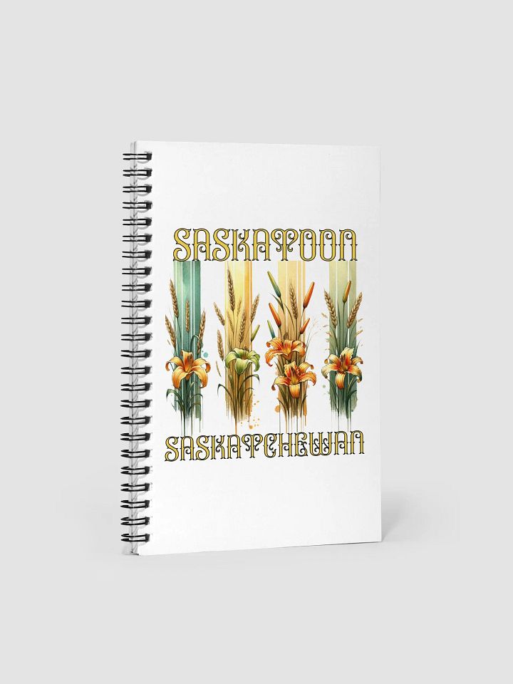 Saskatoon Saskatchewan 4 Vertical Tiger Lily Wheat Splendor Spiral Notebook product image (2)