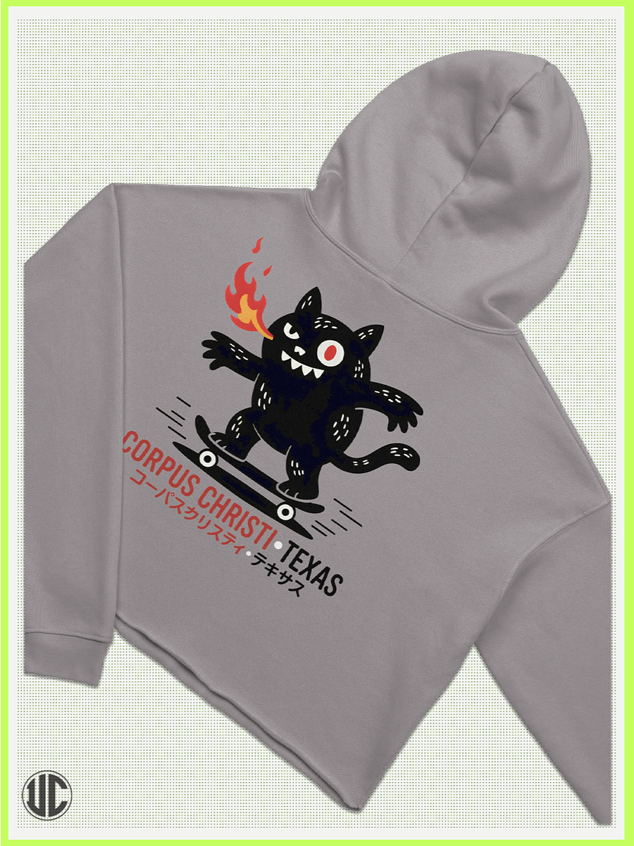 UnkoCon – Corpus Christi TX Skater Crop Hoodie product image (4)